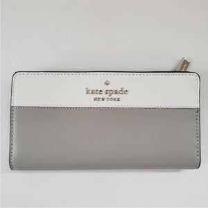 Kate Spade Colorblock Snap Wallet Large Slim Bifold Madison